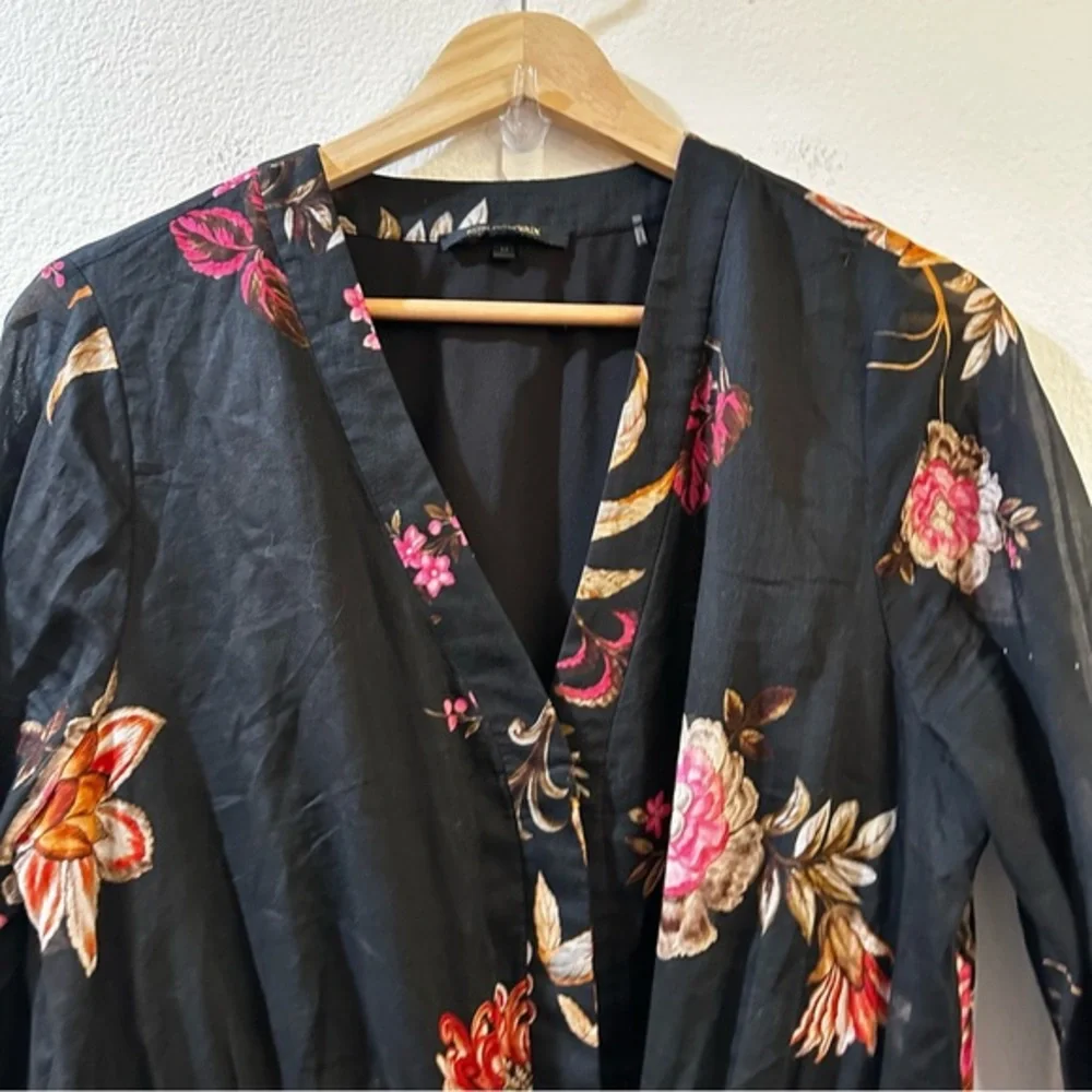 Kobi Halperin Denise Floral Belted Midi-Dress Size Medium - Picture 6 of 13